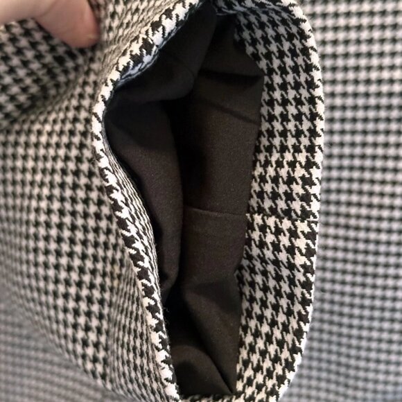 Ralph Lauren Women's Size 8 Black White Cotton Houndstooth Jacket Blazer Classic - Picture 8 of 11